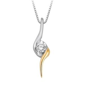 Sirena 10K 1/10 Carat Diamond Pendant
